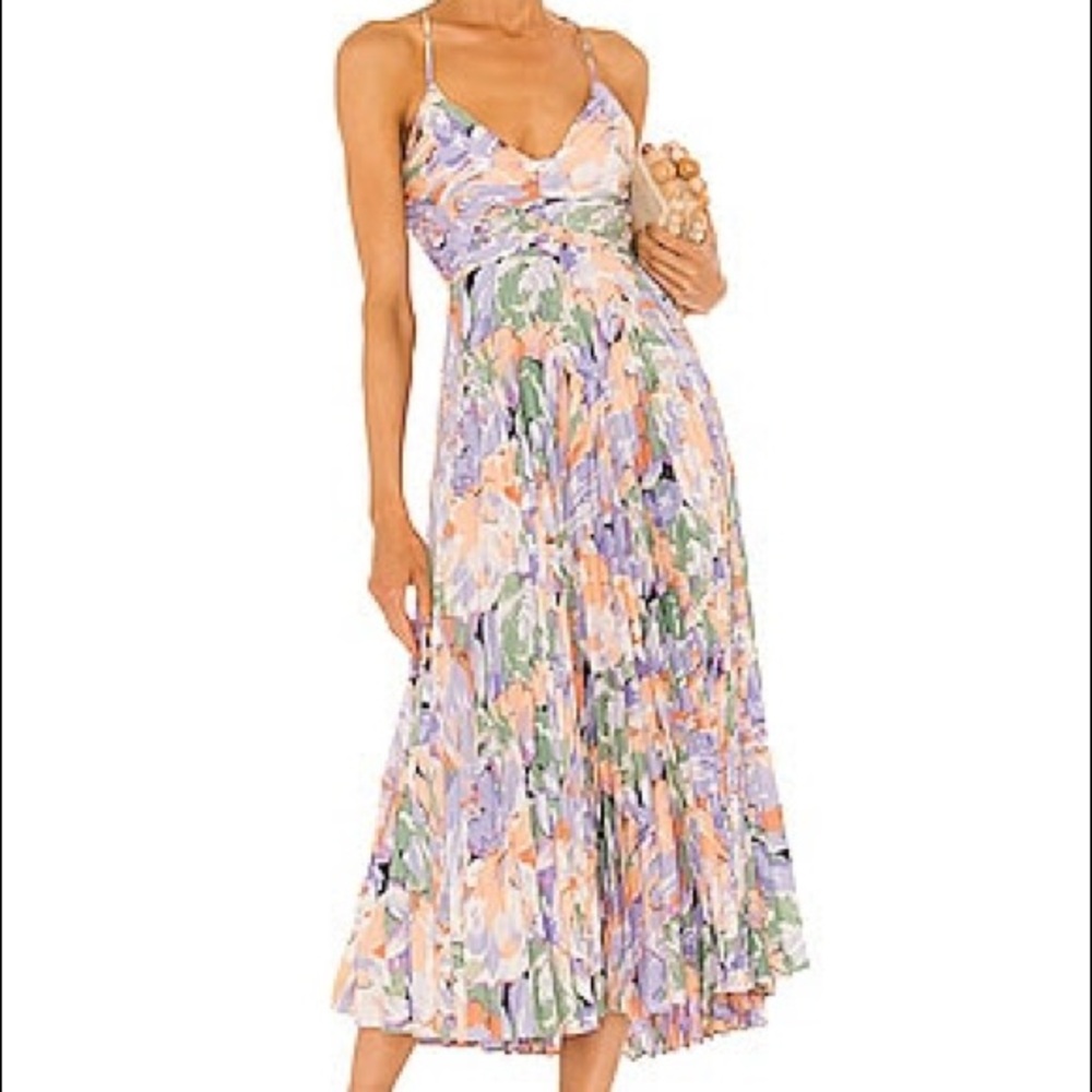 ASTR Blythe Dress in Coral Multi